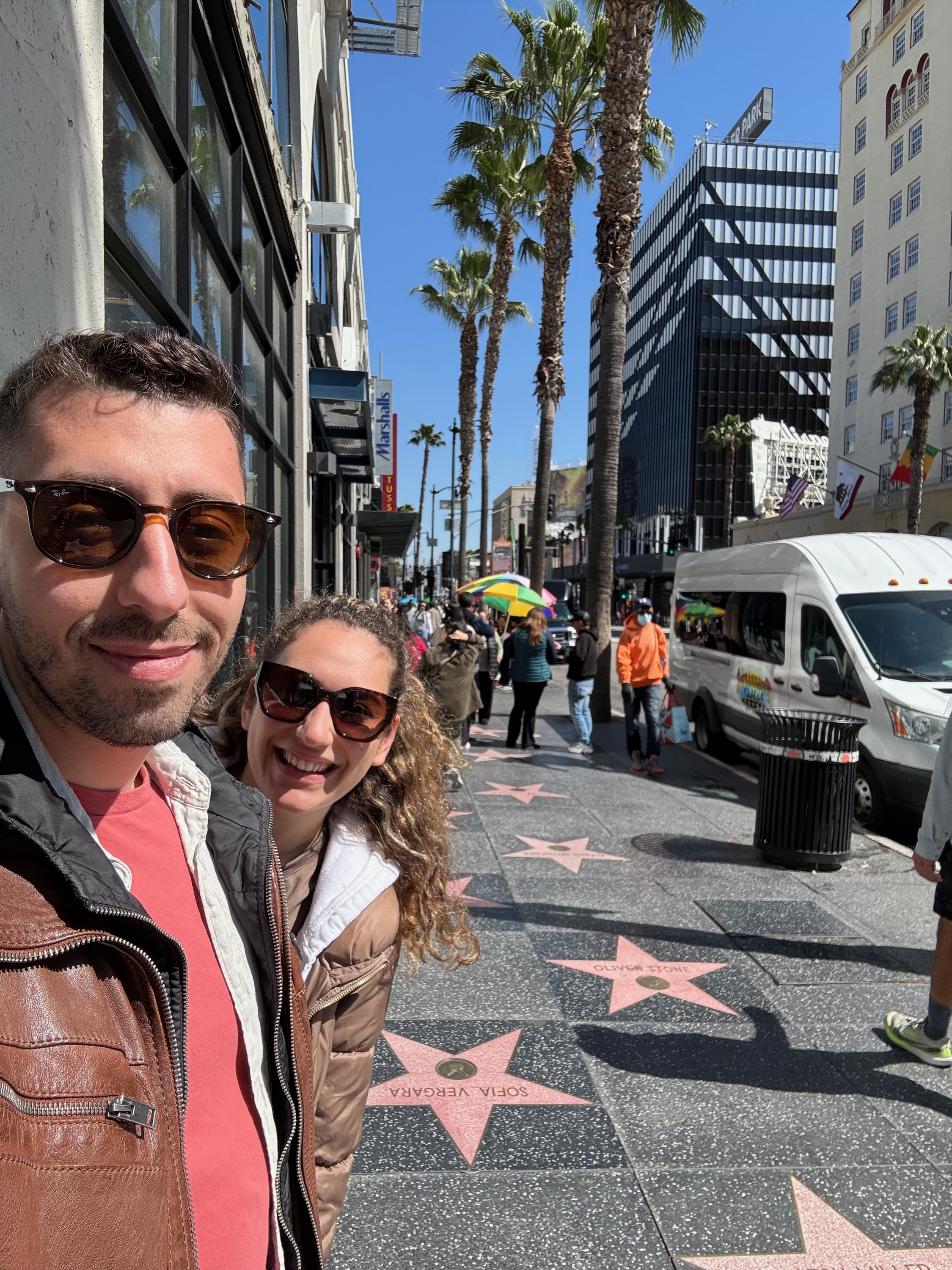 Foivos and Alexandra on the Hollywood Walk of Fame