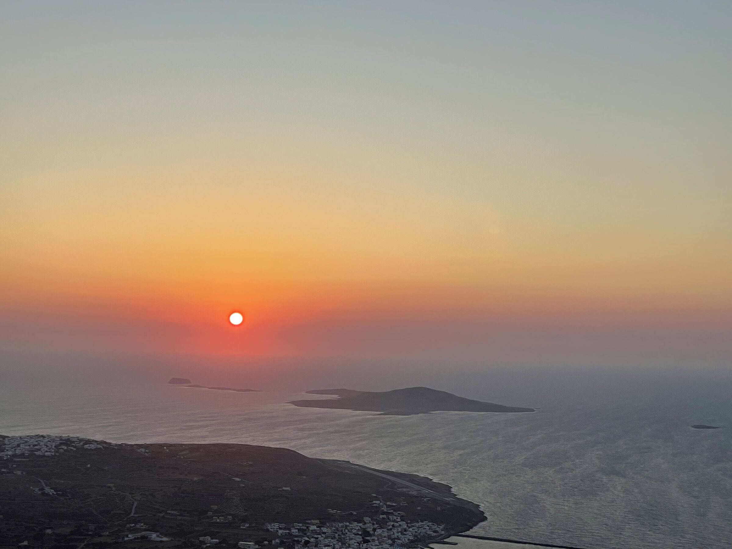 Sunset over Armathia and the sea north of Kasos